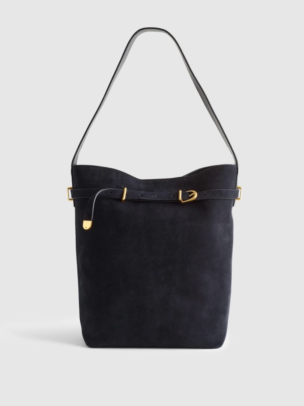 MADEWELL The Essential Belted Bucket Tote in Suede, Juniper Berry (NWT) 🫐 - Picture 16 of 16